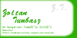 zoltan tumbasz business card